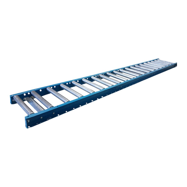 A Lavex medium-duty roller conveyor with galvanized steel rollers.