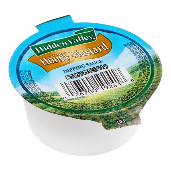 Hidden Valley Golden Honey Mustard Dressing Cup 1.25 oz. - 96/Case
