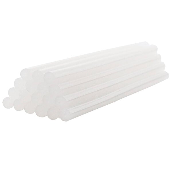 A stack of white plastic tubes.