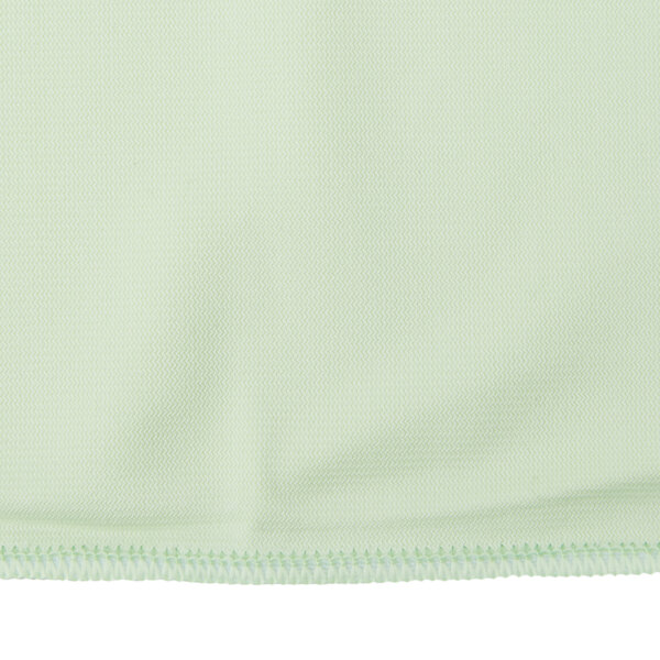 A close-up of a Unger green microfiber window wiper.