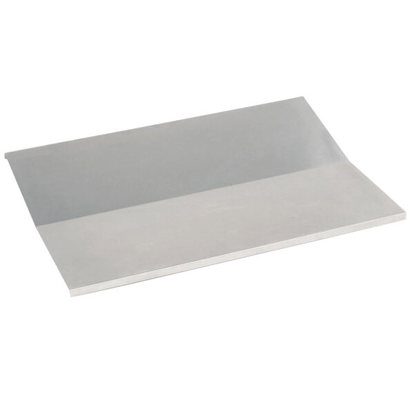 A white rectangular cover with a silver edge.