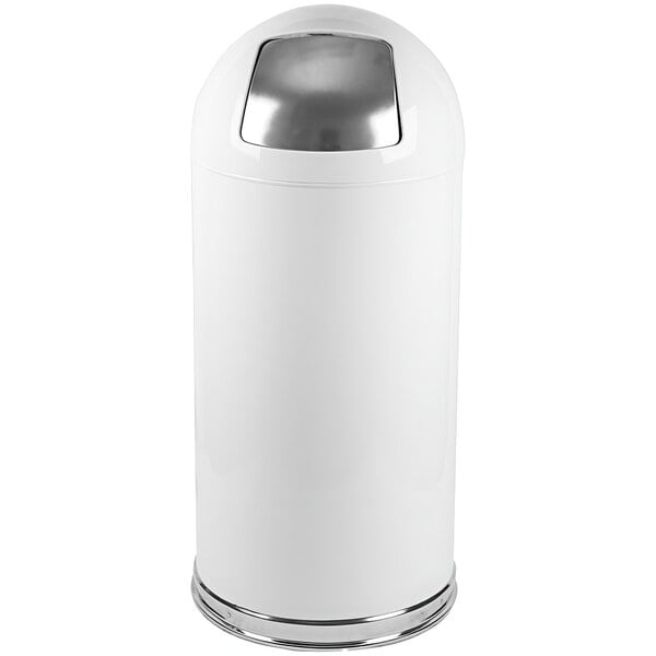 A white cylinder with a white lid.