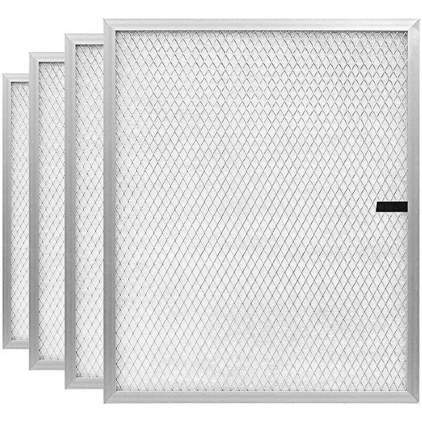 Three AlorAir MERV-8 air filters with white mesh panels.