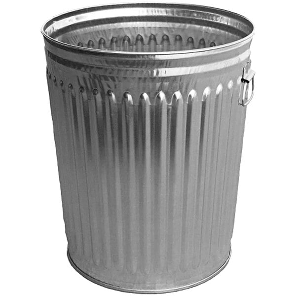 Galvanized Outdoor Trash Cans, Metal, Trash Receptacles