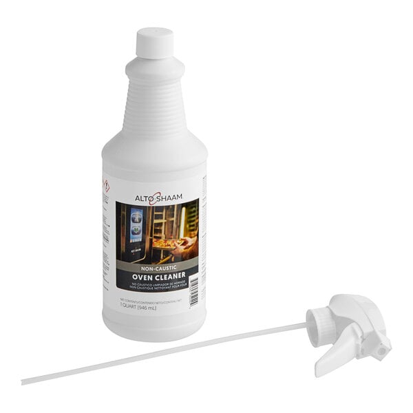 A white bottle of Alto-Shaam Greaselift Oven Cleaner with a white cap and black label.