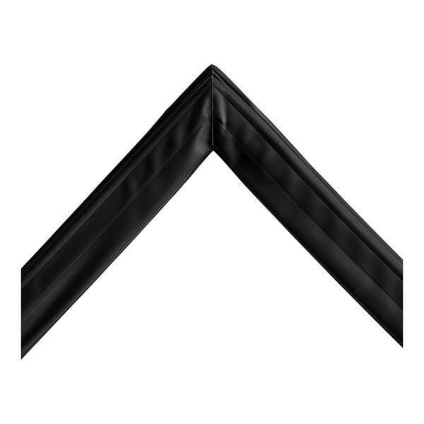 A black rectangular gasket with rounded corners on a white background.