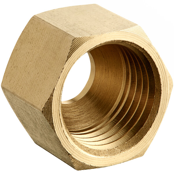 A brass 1/4" compression nut.