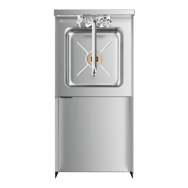 A Regency stainless steel blender station with a dump sink and faucet.