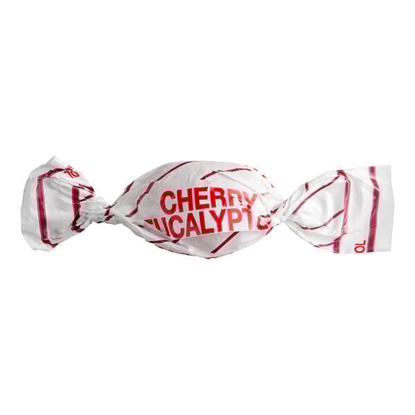 A white bag with red stripes of PhysiciansCare Cherry Menthol Cough and Throat Lozenges.