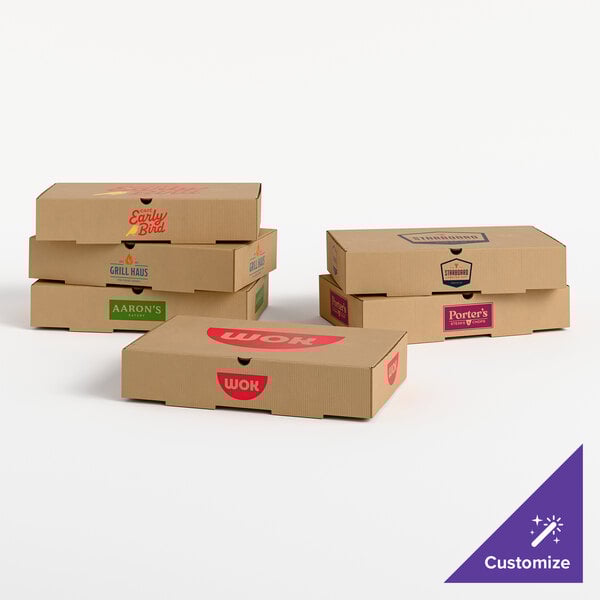 Choice 21" x 13" x 4" Customizable Deep Full Pan Corrugated Catering Box - 25/Case