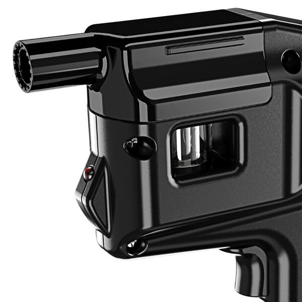A Flavour Blaster black nozzle for a cocktail gun.