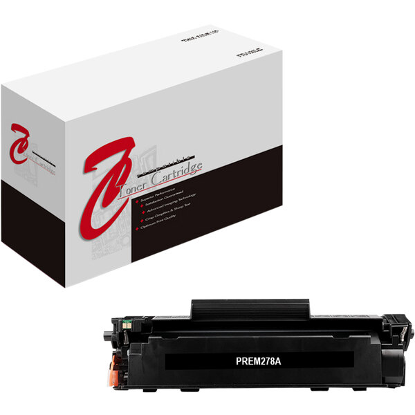 A white box with a black rectangular Point Plus toner cartridge with white text.