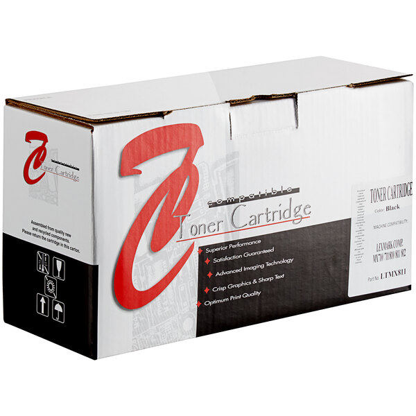 A white box with black and red text for Point Plus black Lexmark toner cartridges.