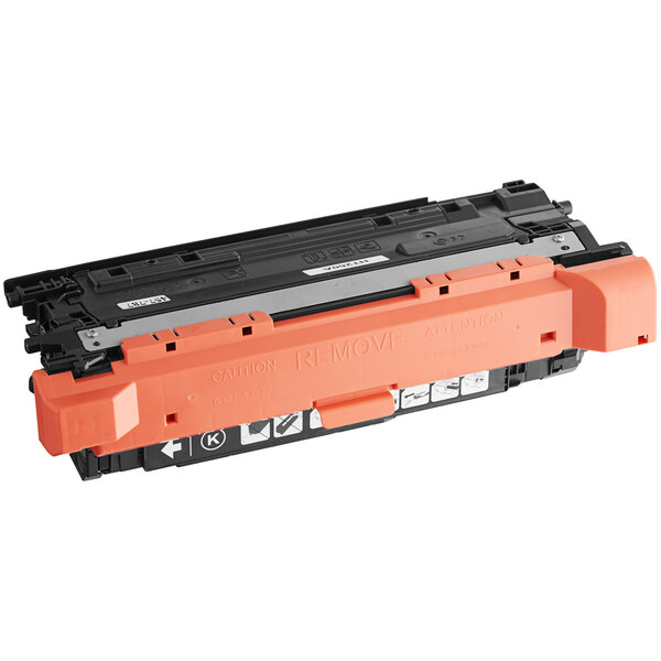 A black Point Plus printer toner cartridge with orange labeling for HP CE260A.