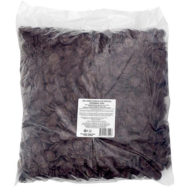 A bag of Republica del Cacao dark chocolate couverture chips.