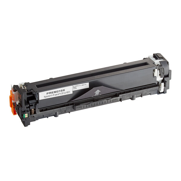 A Point Plus black remanufactured toner cartridge for HP printers with white text on the label.