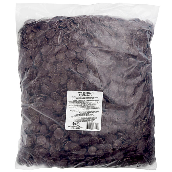 A bag of Republica del Cacao dark chocolate couverture.