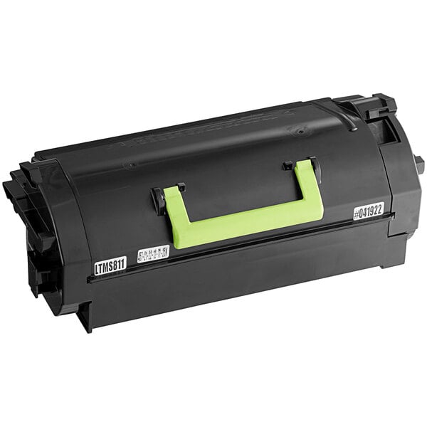A black and green Point Plus Lexmark toner cartridge box.