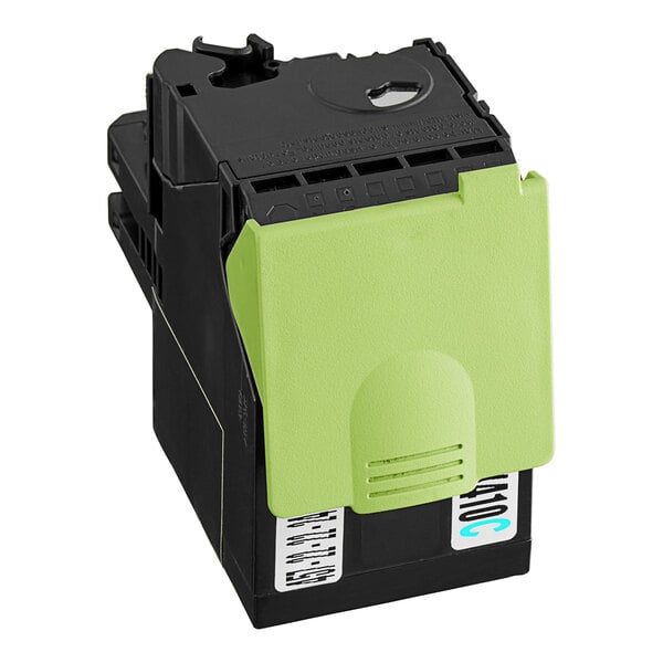 A black and cyan Point Plus toner cartridge for a Lexmark printer.