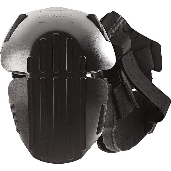 A pair of Impacto Hard Shell Knee Pads with a black strap.