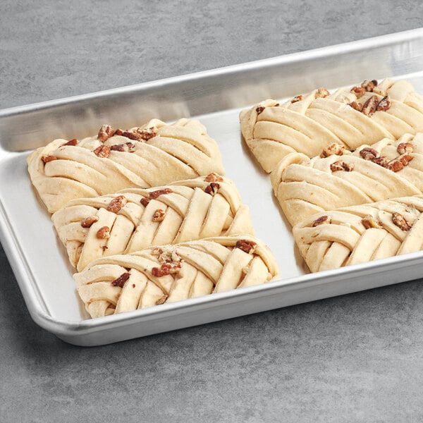 A tray of Gourmand maple pecan braided danishes.