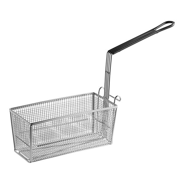 A Henny Penny 1/2 size wire fryer basket with a handle.