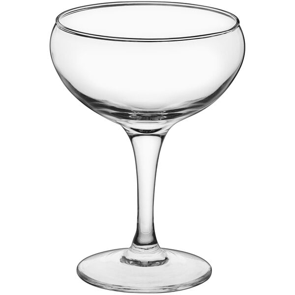 An Acopa clear glass margarita / cocktail glass with a stem.