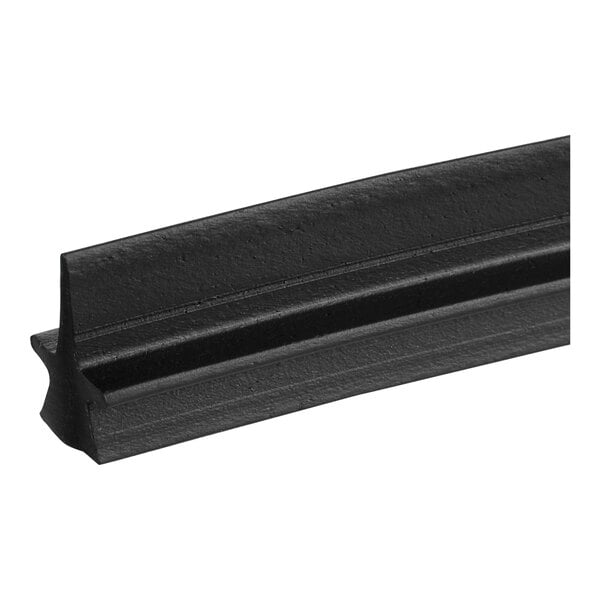 A black plastic profile of an Avantco door gasket.