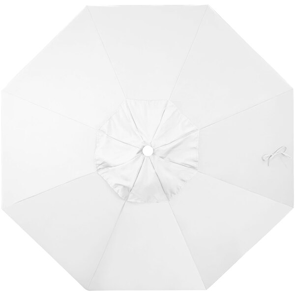 A white umbrella with a white olefin canopy.