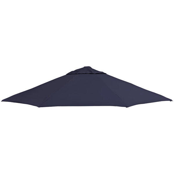 A navy blue California Umbrella canopy on a white background.