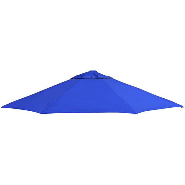 A blue umbrella with a white background.