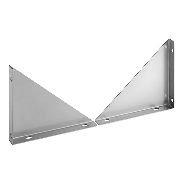 A pair of metal ServIt shelf brackets.