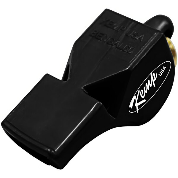 A black Kemp USA Bengal whistle with white text.