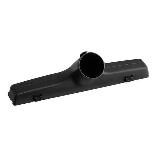 A black plastic nozzle with a small hole on the end.