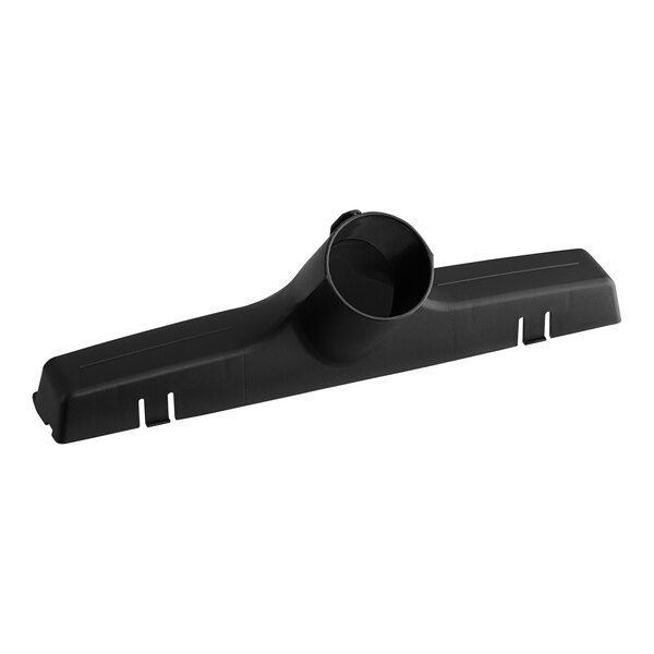 A black plastic Lavex Pro floor tool nozzle with a hole in the middle.