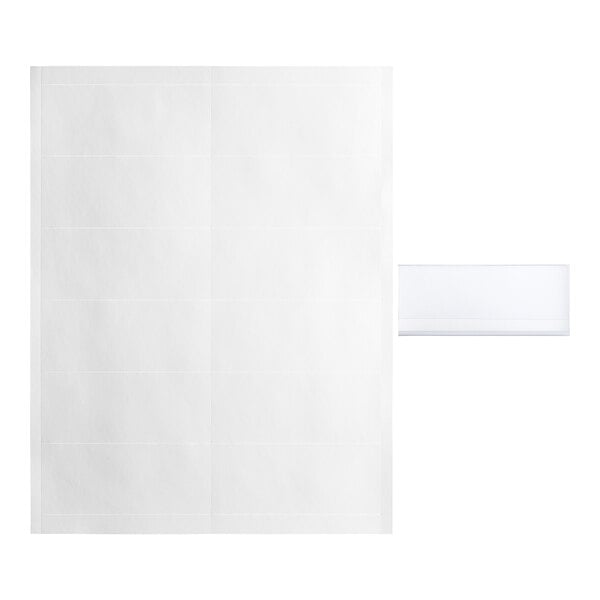 A white rectangular object with a black border containing white paper with black lines.