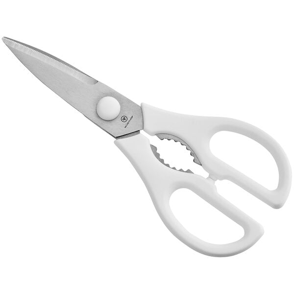 Wusthof 4 5/16 Stainless Steel All-Purpose Kitchen Shears with White  Handles 1040294901