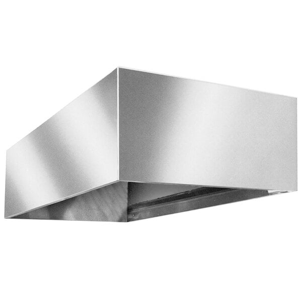 A stainless steel rectangular Eagle Group condensate exhaust hood.