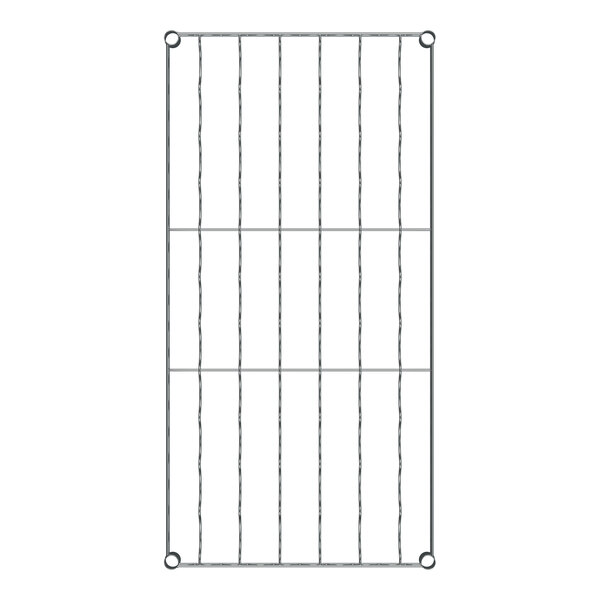 A Regency chrome wire wine shelf grid with holes.