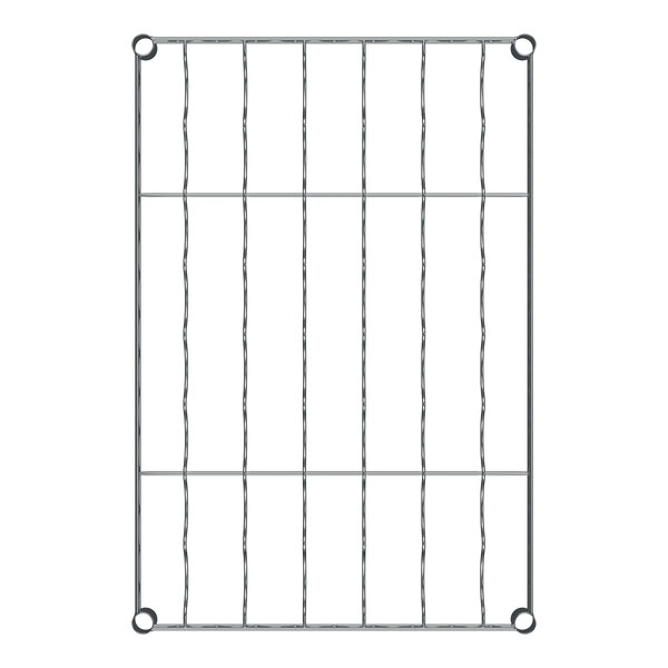 A Regency chrome metal wire wine shelf grid.