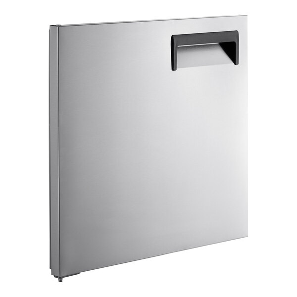 A silver rectangular door with a black handle for Avantco refrigeration equipment.