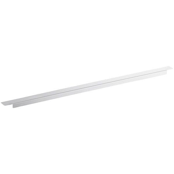 A white metal bar on a white background.