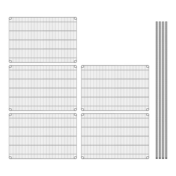A close-up of a Steelton wire mesh grid for a wire shelving kit.