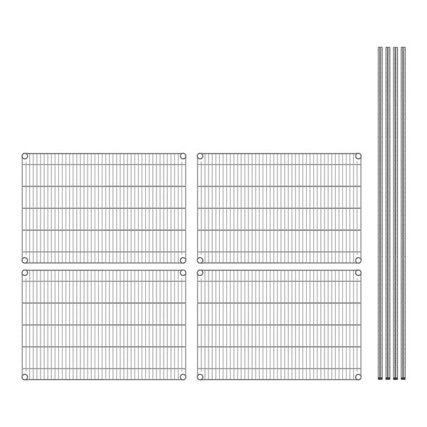 A wire mesh pattern for a Steelton wire rack.