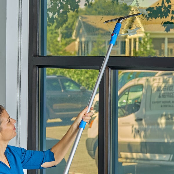 Lavex 12" Window Squeegee with Quick Release and Rubber Grip