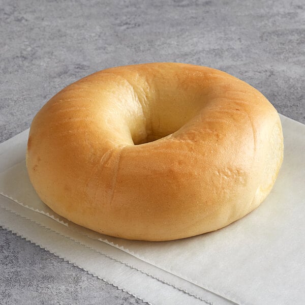 An Original Bagel New York Style Egg Bagel on a napkin.