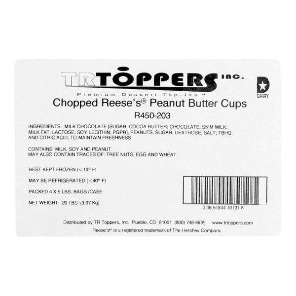 Chopped REESE'S Peanut Butter Cup Topping and Inclusion 20 lb.