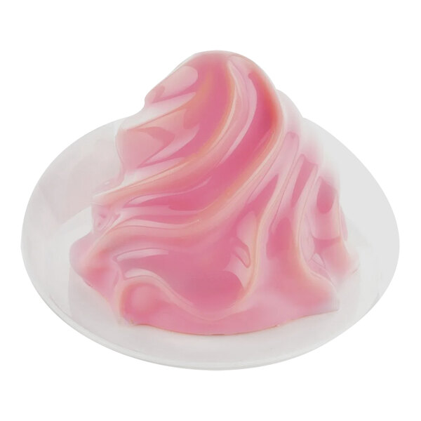 A white silicone baking mold with six compartments, each shaped to create a curved, swirled dessert similar to chantilly cream.