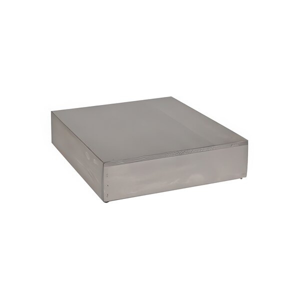 A grey box with a clear surface.