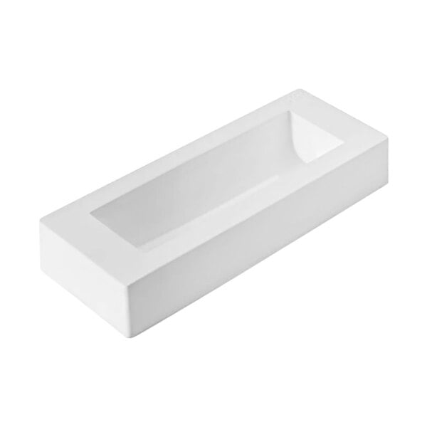 A white rectangular object with a window.